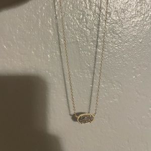 Kendra Scott Elisa gold pendent necklace in platinum drusy